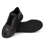 Sapatênis Casual Masculino Couro Legitimo Preto- REF: 60220
