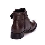 Botina Feminina Couro Legitimo Café - REF: 6106 