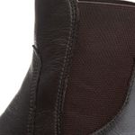 Bota Coturno Chelsea Feminina Couro Legitimo Café - REF: 6729 