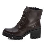 Bota Coturno Feminino Couro Legitimo Café - REF: 6738