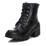 Bota Coturno Feminino Couro Legitimo Preto - REF: 6738