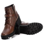 Bota Coturno Feminino Couro Legitimo Mouro - REF: 6742 