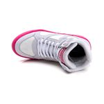 Tenis Sneaker Bawmi Cano Alto Feminino Branco/Pink