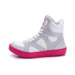 Tenis Sneaker Bawmi Cano Alto Feminino Branco/Pink