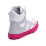 Tenis Sneaker Bawmi Cano Alto Feminino Branco/Pink