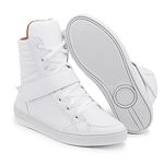Tenis Vegano Bawmi Cano Alto Feminino Branco com Tira