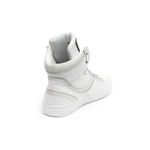 Tenis Sneaker Bawmi Cano Alto Feminino Branco / Gelo com Ziper