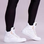 Tenis Sneaker Bawmi Cano Alto Feminino Branco