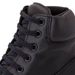 Bota Coturno Tratorado Feminino Couro Sintético Preto - REF: 17
