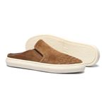 Sapato Masculino Mule Casual Bico Tresse Camurça Ocre