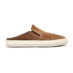 Sapato Masculino Mule Casual Bico Tresse Camurça Ocre