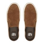 Sapato Masculino Mule Casual Bico Tresse Camurça Ocre