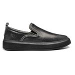 Sapato Masculino Yacht Liso Crackle Preto