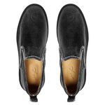 Sapato Masculino Yacht Liso Crackle Preto