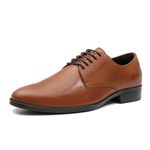 Sapato Masculino Derby Social Liso Sola Borracha Napa Mouro