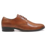 Sapato Masculino Derby Social Liso Sola Borracha Napa Mouro