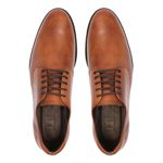 Sapato Masculino Derby Social Liso Sola Borracha Napa Mouro