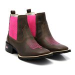 Botina Feminina Country de Elástico Rosa