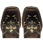 Bota Feminina Texana Country Flor de Liz Degrade