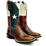 Bota texana Country Bandeira do Chile Texas Sistema Bruto