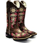 Bota Feminina Texana Country Floral Love-II 