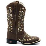 Bota Feminina Texana Country Flor de Liz Degrade