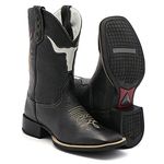 Bota Texana Masculino - Cara de Touro Cano Preto