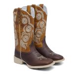 Bota Texana Sola Branca Floral