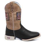 Bota Texana Masculina Country USA Sola Branca