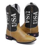 Bota Texana Masculina Country USA Cano Preto