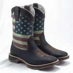 Bota Texana Estampa Americana Solado Jump