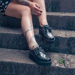 Creeper Verniz Preto Estilo Veggie Shoes