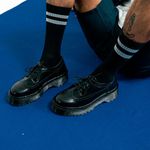 Sapato Oxford Estilo Inglês Greta Verniz Preto All Black