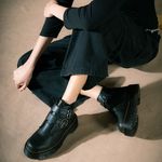 Coturno Estilo Inglês Afrodite Preto