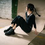 Coturno Estilo Inglês Afrodite Preto