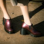 Sapato Plataforma Constança Estilo Veggie Verniz Malbec Vinho