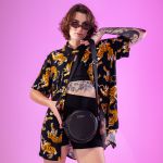 Bolsa Vegan Beggie Baguette Redonda Smile Preta