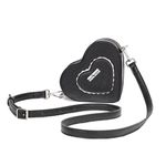 Bolsa Transversal Crossbody Mini Coração Preto
