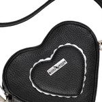 Bolsa Transversal Crossbody Mini Coração Preto