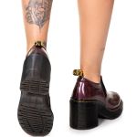 Sapato Plataforma Constança Estilo Veggie Verniz Malbec Vinho