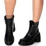 Coturno Plataforma Camélia Estilo Veggie Verniz Preto