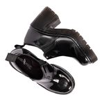 Sapato Plataforma Constança Estilo Veggie Verniz Preto