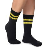 Meia Estilo Veggie Linha Old Style Preto e Amarelo