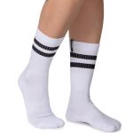 Meia Estilo Veggie Linha Old Style Branco e Preto