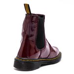 Bota Chelsea Estilo Veggie Verniz Vinho Baixa