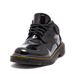 Sapato Colegial Inglês Estilo Veggie Verniz Preto Baixo
