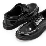 Sapato Mocassim Gaspar Estilo Veggie Veniz Preto