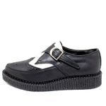 New Creeper Estilo Veggie Abruzzo Preto e Branco Bico Fino