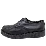New Creeper Estilo Veggie Morricone Preto Bico Fino
