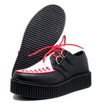 Creeper Preto Vermelho Estilo Veggie Shoes